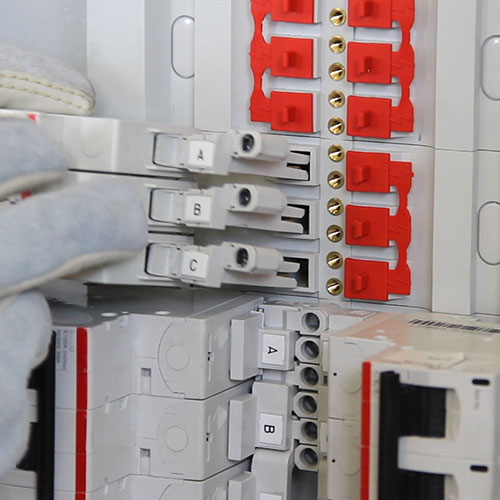 Installing a circuit breaker with the SafePanel panel board