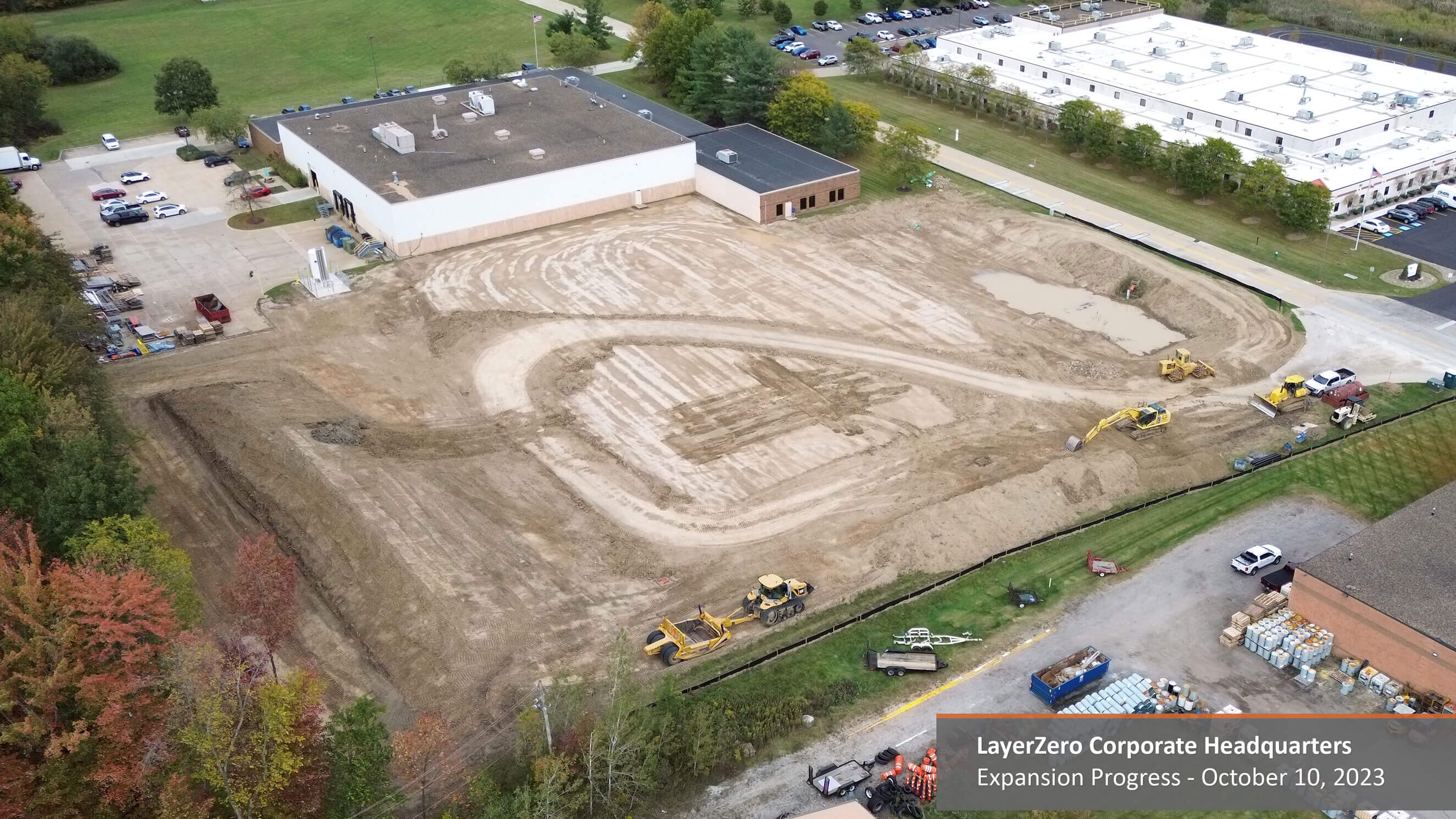 LayerZero Expansion Project Progresses with Dirt Removal and Ground Leveling