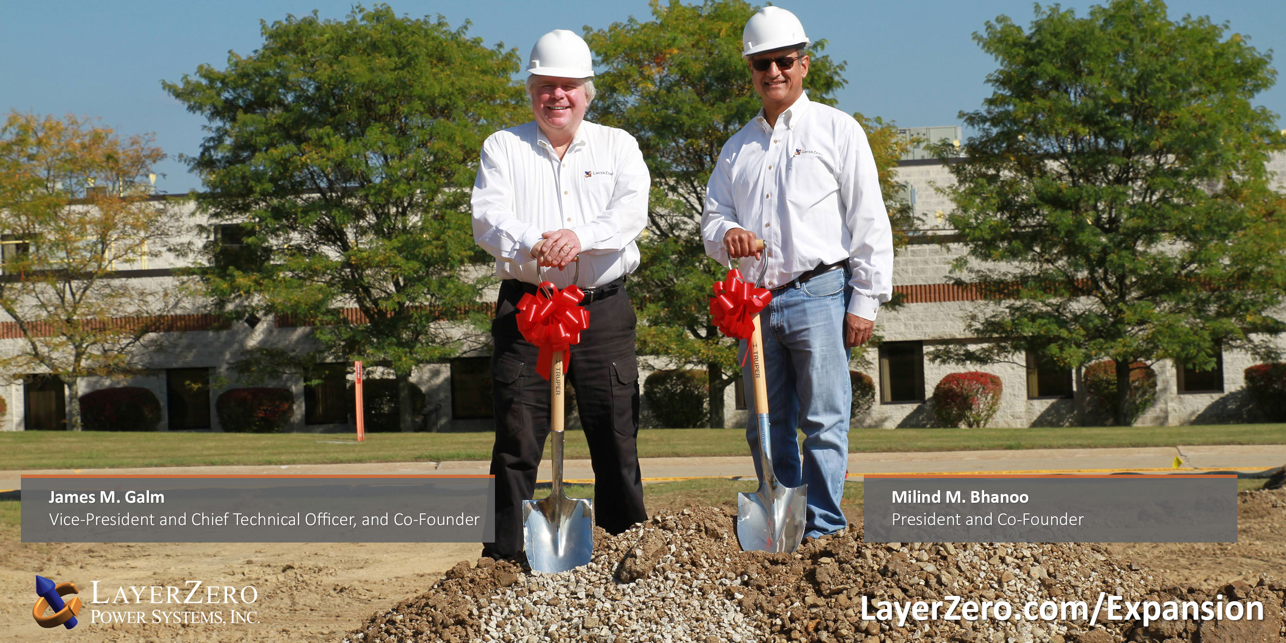 LayerZero Founders Milind Bhanoo and James Galm at the Groundbreaking Ceremony The Founders of LayerZero at the Groundbreaking Ceremony