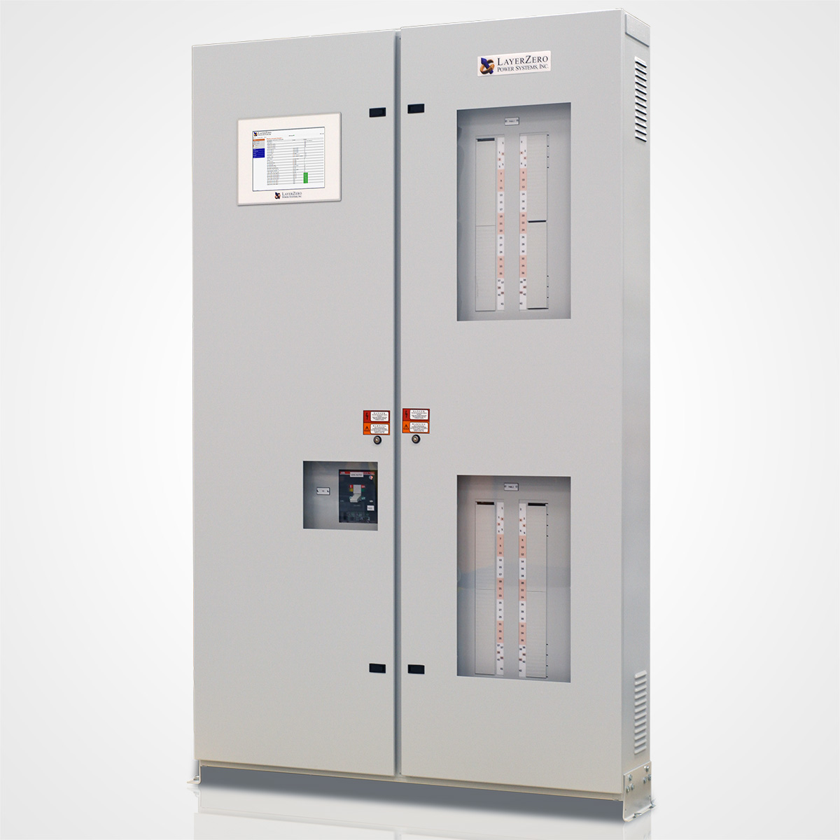 The LayerZero Series 70: ePanel-2 Front Angle with a Single Main Circuit Breaker.