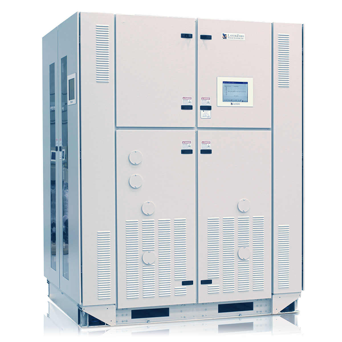 The LayerZero Series 70 ePODs: Type-XL Power Distribution Unit (PDU) with 42-Circuit SafePanels plus Subfeed Distribution Angle.