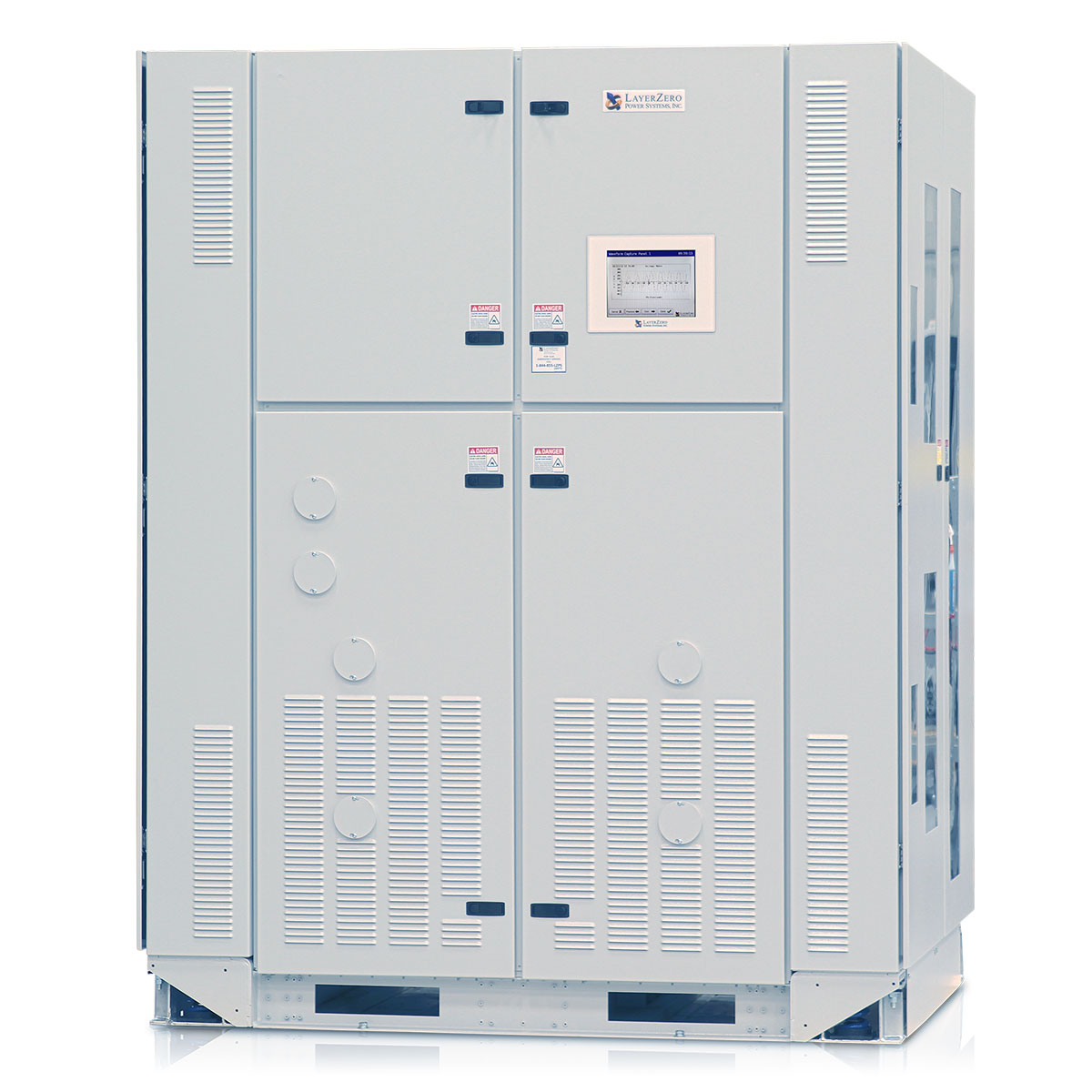 The LayerZero Series 70 ePODs: Type-XL Power Distribution Unit (PDU) with 42-Circuit SafePanels plus Subfeed Distribution Angle.