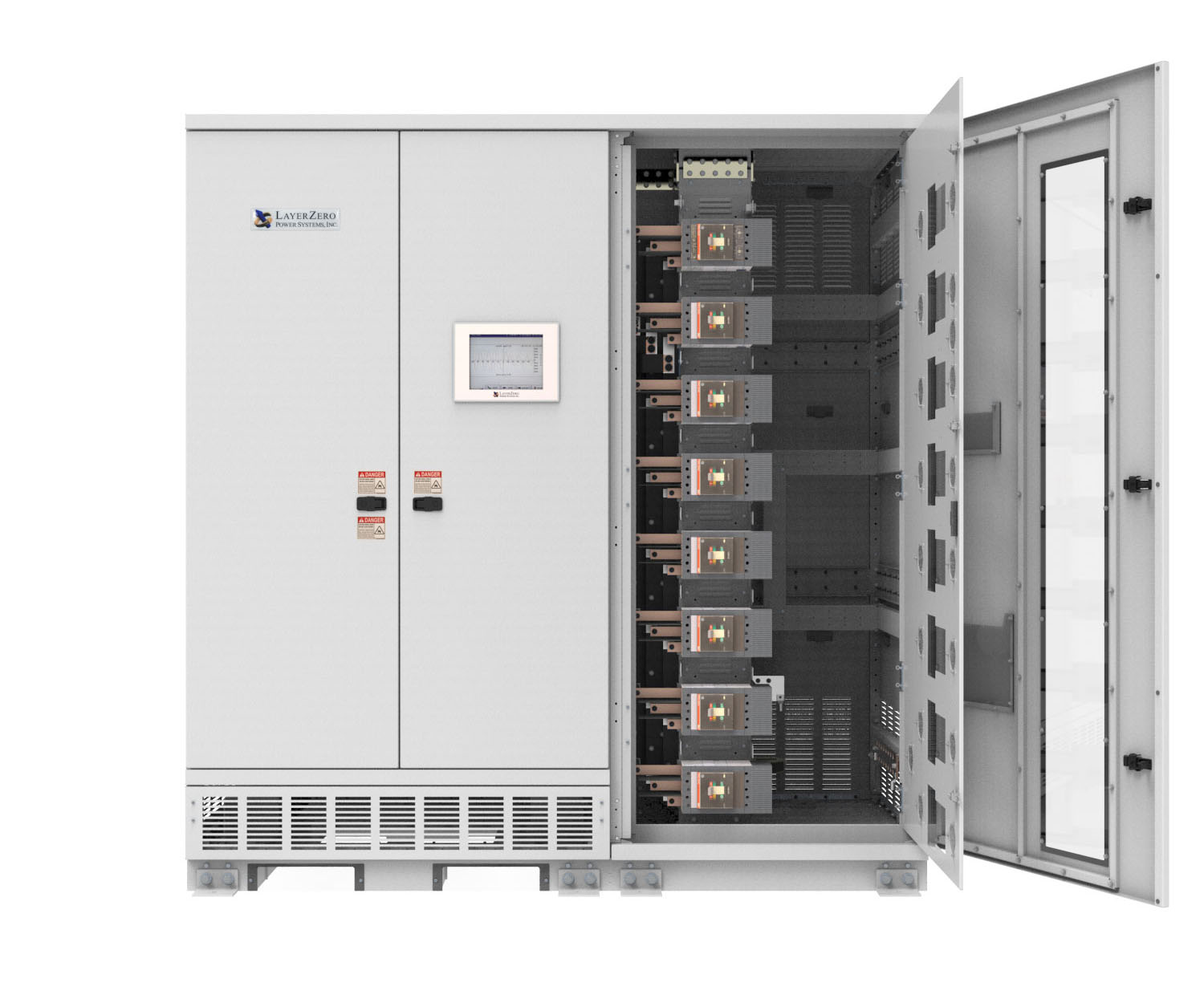 ePODs Type-X SF PDU Distribution Section Inner Doors Open