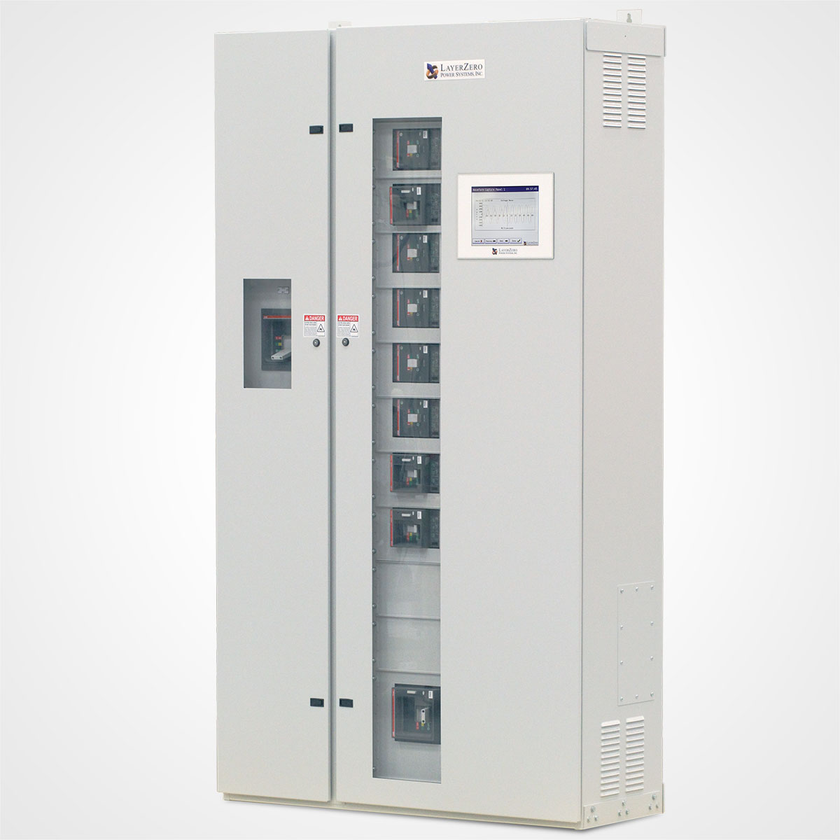 The LayerZero Series 70: eRDP Remote Distribution Panel with Zen DPQM Touch Screen Local Display.