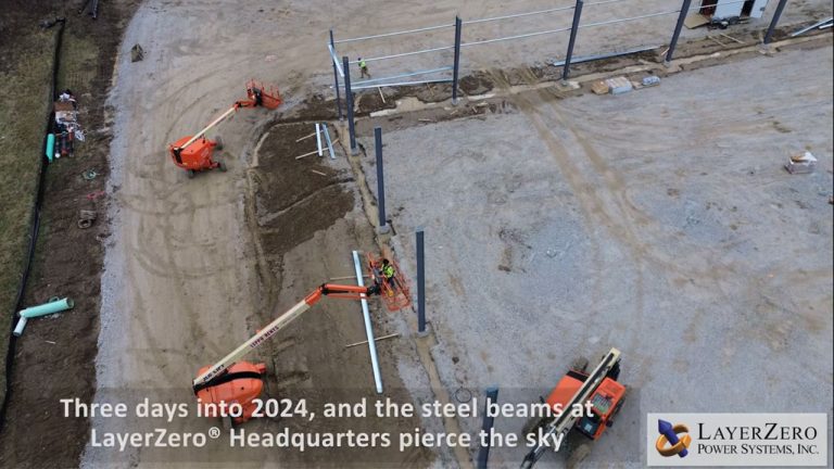 Steel Beams Rise at LayerZero Power Systems Headquarters!