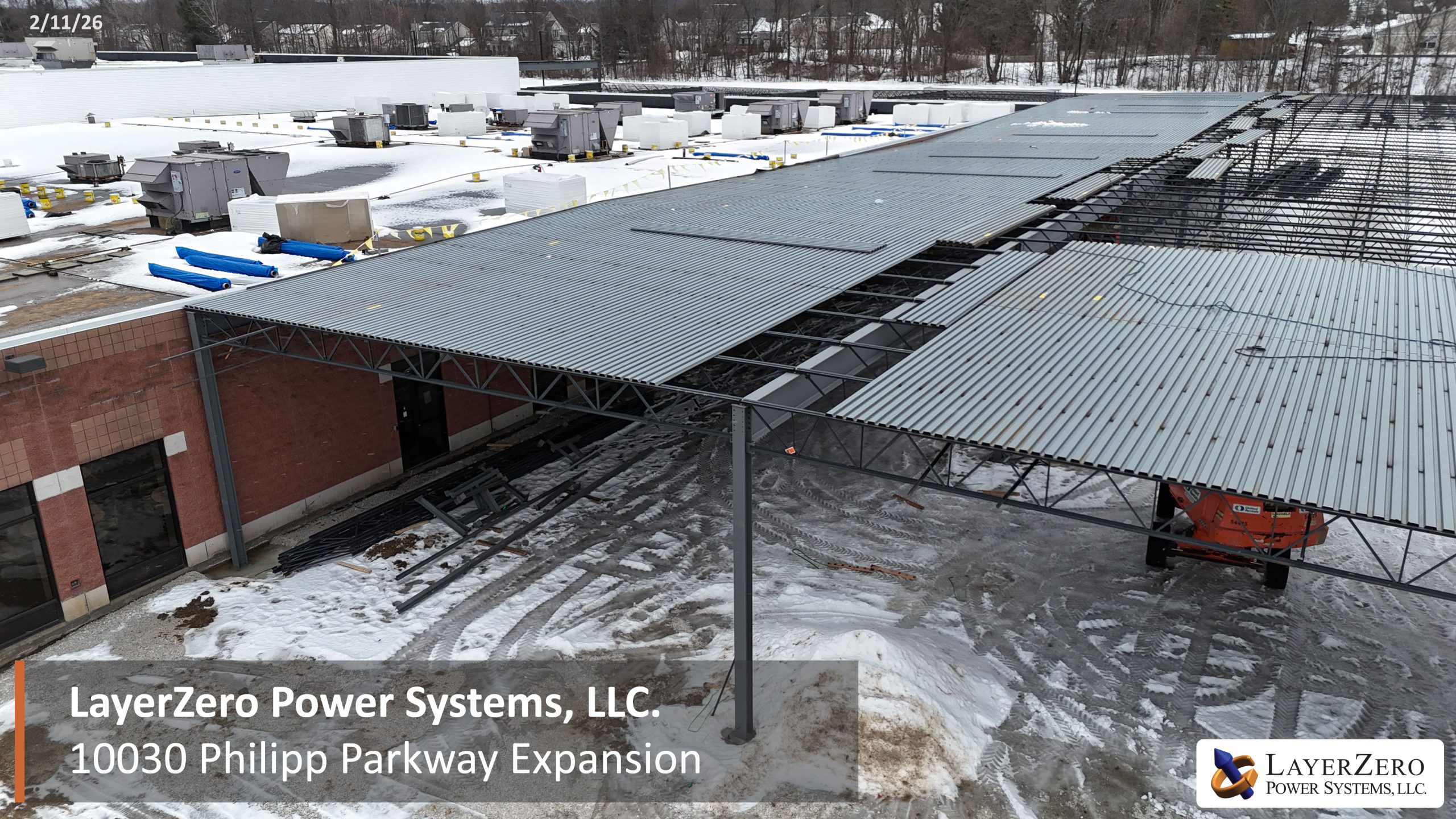 Roofing Installation and Structural Completion Progress