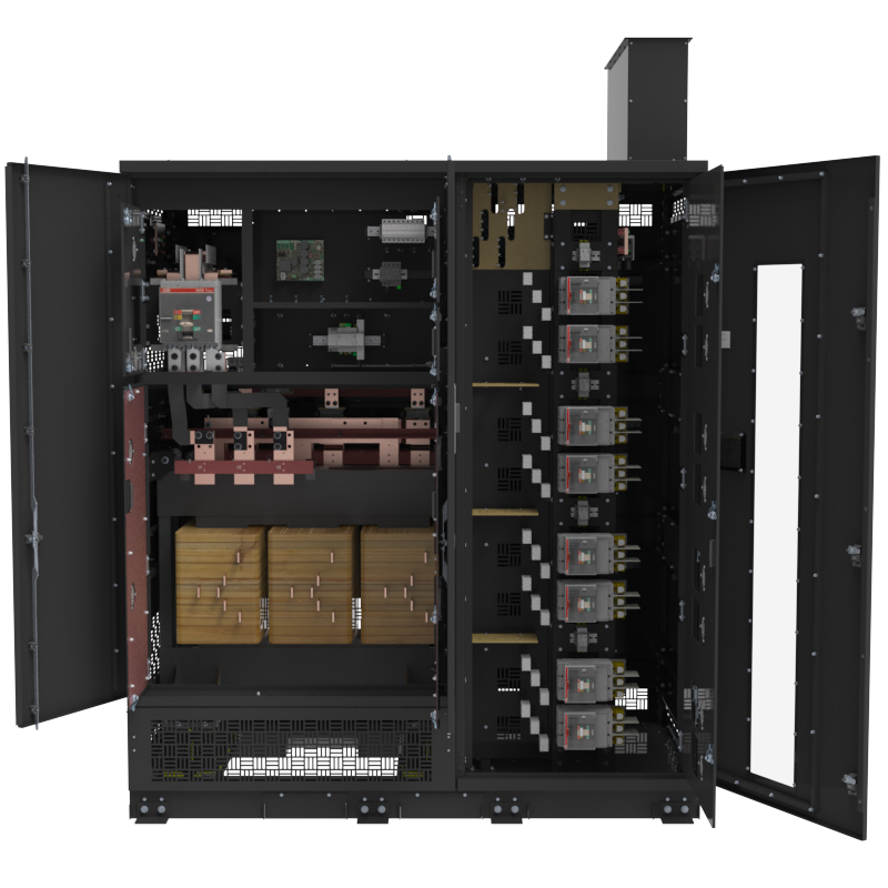 Inner deadfront doors provide added protection by isolating energized components during operation and service