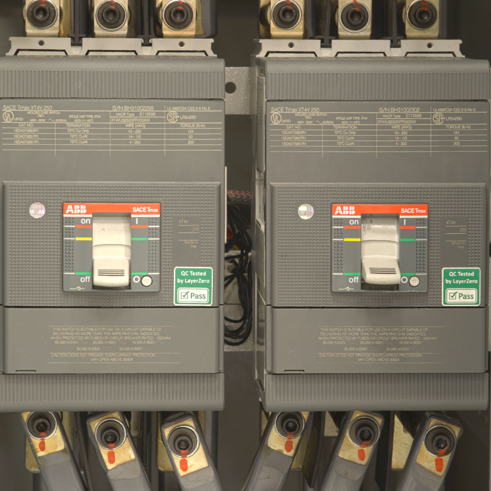 Circuit breakers inside LayerZero® web-enabled static transfer switch