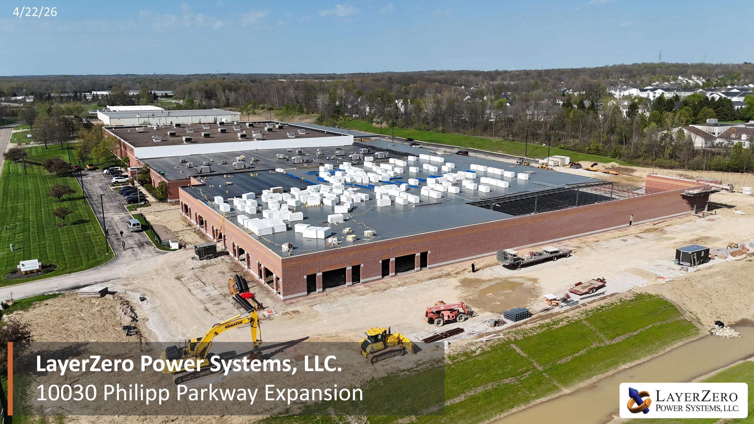 Expansion Progress at LayerZero: Masonry Complete, Roofing Advancing, Structural Work Continuing