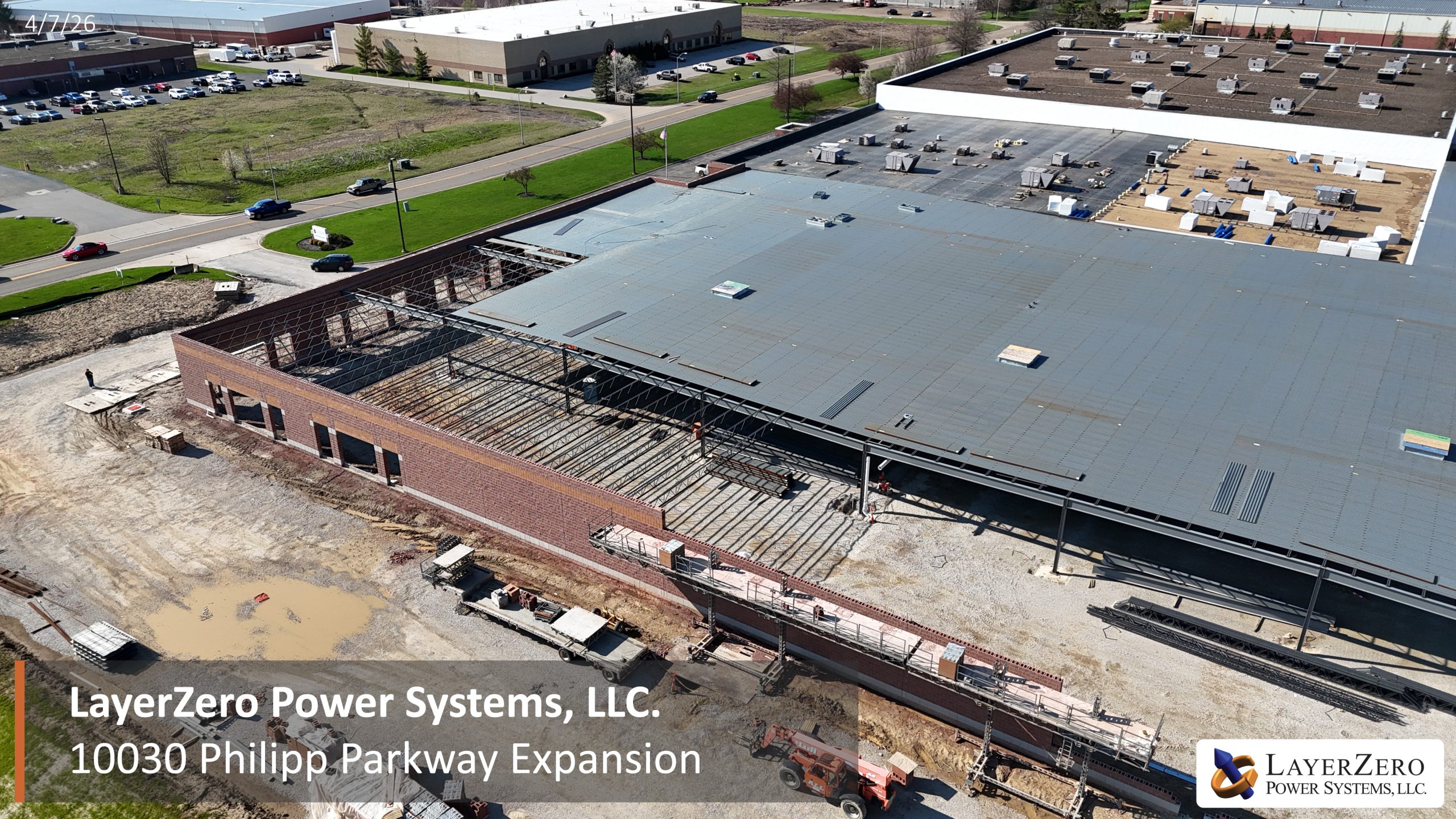 LayerZero Power Systems Expansion Reaches Major Steel and Roof Construction Milestone