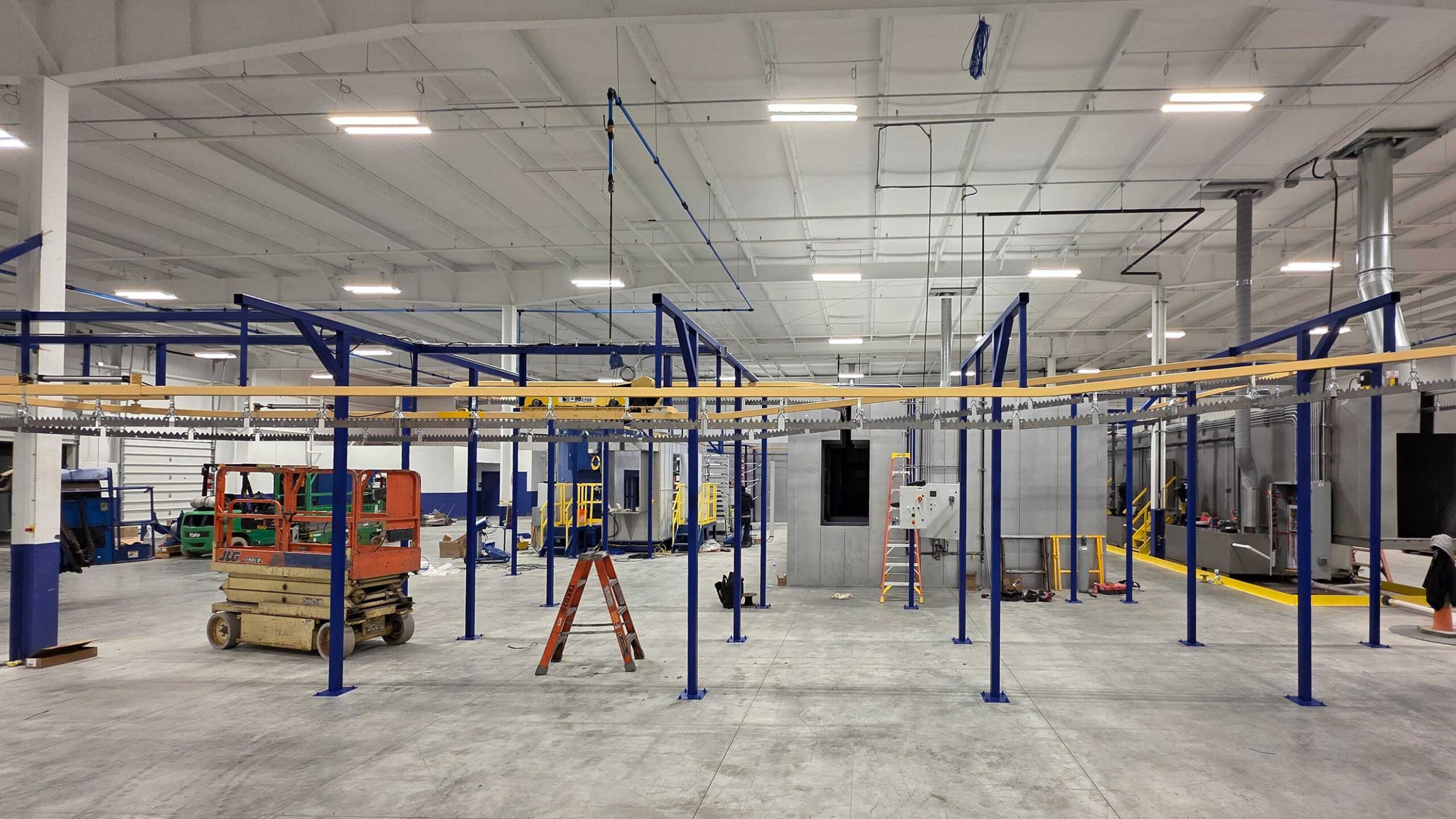 The Paint Line is starting to be installed