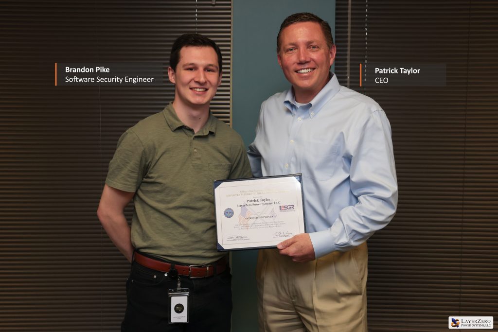 Supporting Our Team, Honoring Service: Brandon Pike and ESGR Recognition