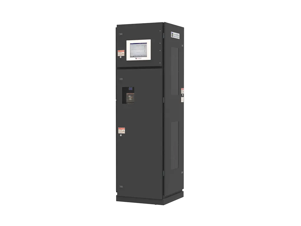 LayerZero® remote power panel with touchscreen display and multiple branch circuit breakers.