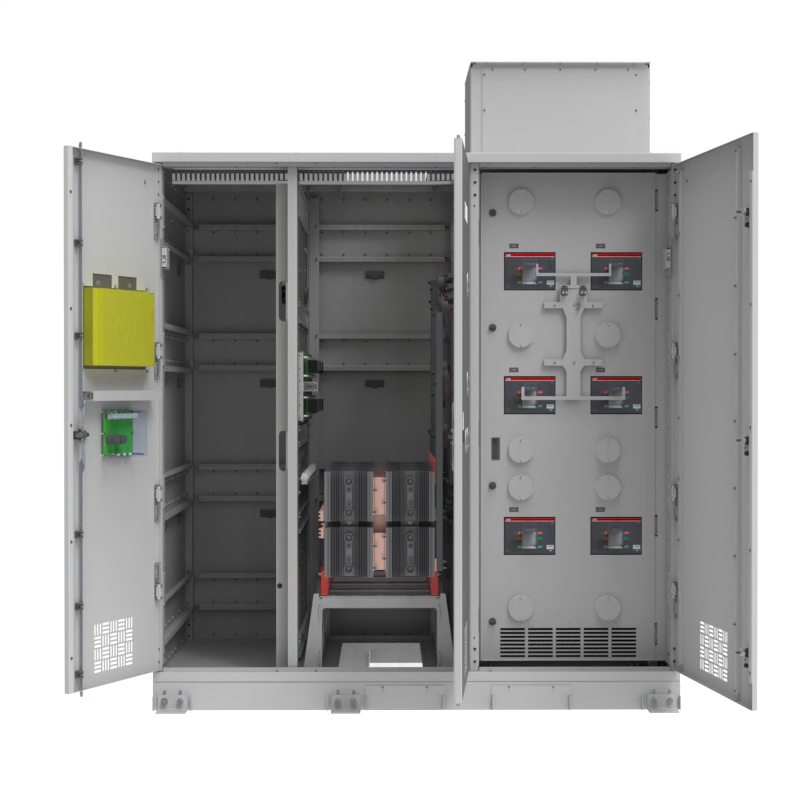 Robust outer doors protect internal assemblies while allowing secure, convenient access for maintenance