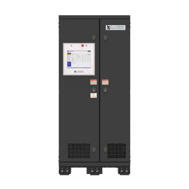Web-enabled static transfer switch cabinet with touchscreen interface for mission-critical power distribution