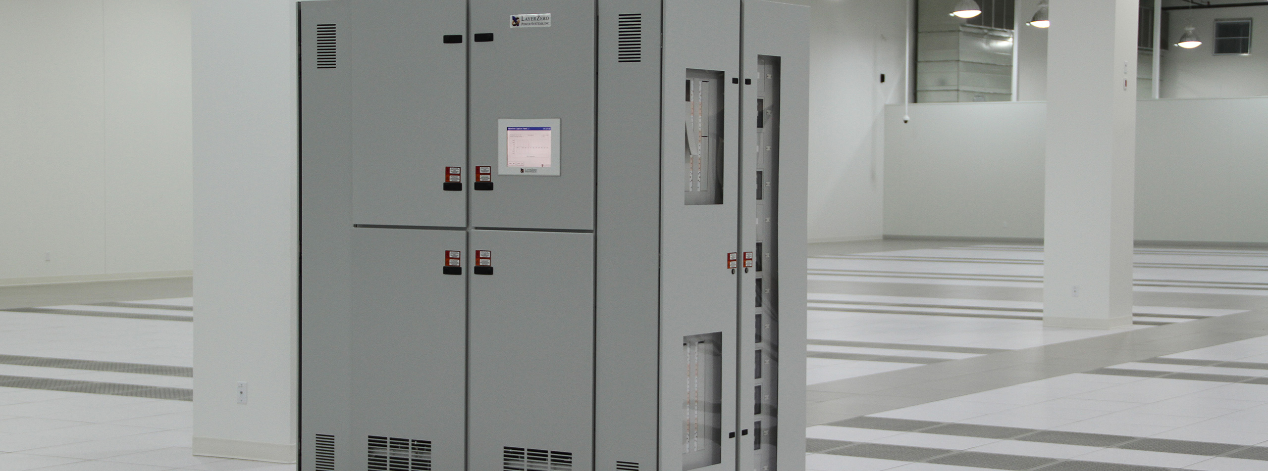 Electrical power distribution equipment supporting critical business services data center infrastructure.