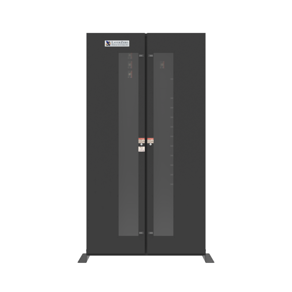 LayerZero ePanel-HD2 web-enabled high-density distribution panel with dual vertical subfeed sections for branch circuit power distribution