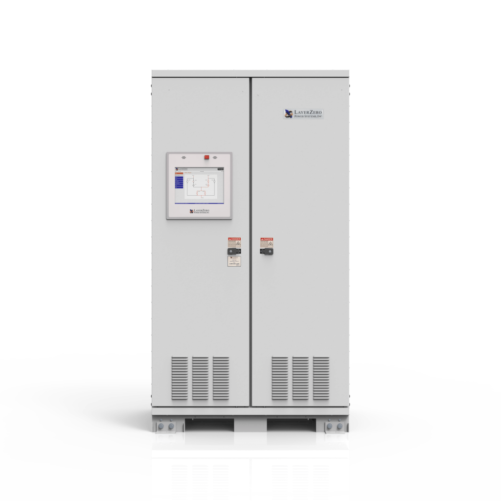 LayerZero eSTS static transfer switch front view for mission-critical power distribution