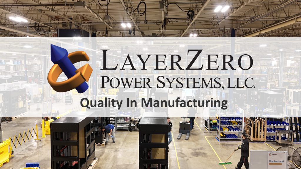 LayerZero Power Systems manufacturing floor in Ohio producing mission-critical static transfer switches and power distribution equipment